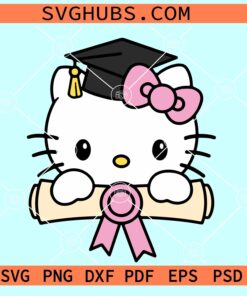 Hello Kitty Graduation SVG, Graduation Kitty SVG, graduation shirt SVG, senior shirt SVG