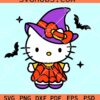 Hello Kitty Halloween Witch SVG, Hello Kitty Witch SVG, Hello Kitty Halloween SVG