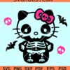 Hello Kitty Halloween skeleton SVG, Halloween Kitty SVG