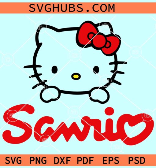 Hello Kitty Sanrio SVG, Sanrio characters SVG, Sanrio SVG, Sanrio Hello Kitty SVG