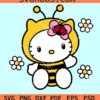 Hello Kitty flower bee SVG, Hello Kitty Bee SVG, Sanrio SVG, Kawaii Cat SVG