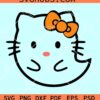 Hello Kitty ghost SVG, Hello Kitty Halloween ghost SVG, Hello Kitty Halloween SVG