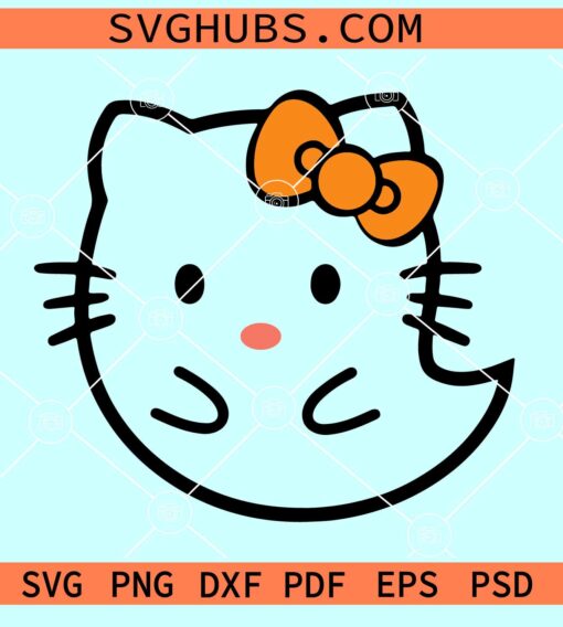 Hello Kitty ghost SVG, Hello Kitty Halloween ghost SVG, Hello Kitty Halloween SVG