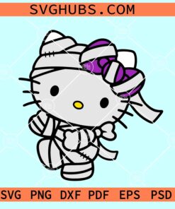 Hello Kitty mummy SVG, Hello Kitty Halloween SVG, Mummy Kitt SVG