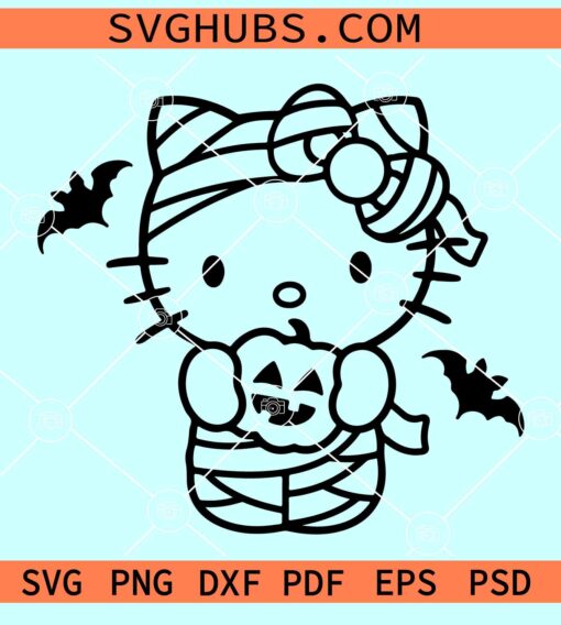 Hello Kitty mummy pink SVG