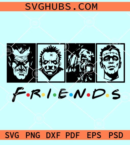 Horror movie friends SVG, Friends Halloween SVG, Horror movie Characters SVG