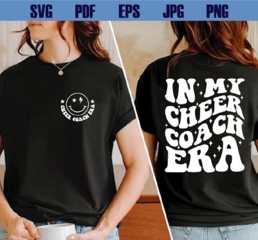 In My Cheer Coach Era SVG, cheer coach SVG, Cheer coach retro wavy SVG PNG EPS DXF - Image 2