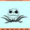 Jack Skellington head svg, Jack Skellington Silhouette SVG, The Nightmare Before Christmas Svg