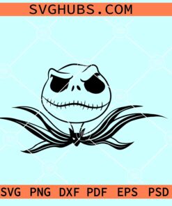 Jack Skellington head svg, Jack Skellington Silhouette SVG, The Nightmare Before Christmas Svg