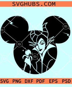 Maleficent Mickey Ears SVG, Disneyland Villains svg, Maleficent SVG