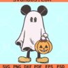 Mickey Ghost Halloween SVG PNG, Mickey ghost pumpkin SVG, Disney Halloween SVG PNG EPS DXF