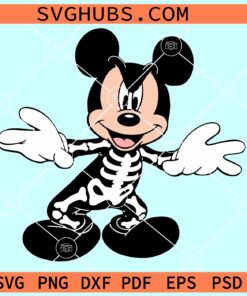 Mickey Mouse Skeleton SVG, Mickey skeleton Halloween SVG, Disney Halloween SVG