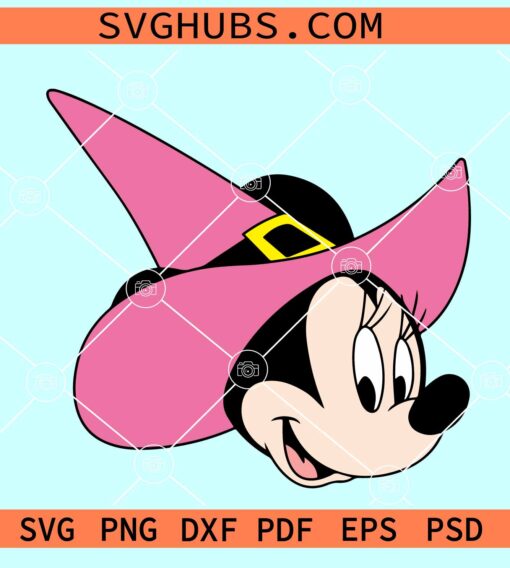 Mickey with Witch hat SVG, Mickey Halloween SVG, Mickey Halloween Witch hat SVG