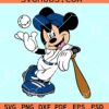 Mickey with baseball SVG, Baseball mouse clipart SVG, Disney sport SVG