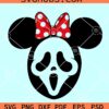 Minnie Mouse ghost face SVG, Minnie ghost SVG, Minnie ghost face SVG
