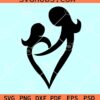 Mother daughter SVG, Mother daughter silhouette, Mom of girls SVG