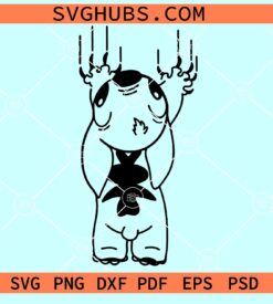 Scratching Stitch car decal SVG, stitch car decal SVG, Stitch SVG files for cricut