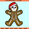 Skeleton Gingerbread SVG, Gingerbread Halloween SVG, Christmas Gingerbread man Halloween SVG