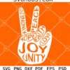 Unity day peace sign SVG, Unity Day 2023 SVG, Anti Bullying Peace Hand Sign Language SVG
