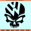 Volkswagen logo skull SVG, Volkswagen skull SVG, Volkswagen logo SVG