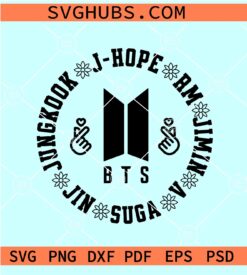 BTS members SVG, Adorable TinyTan Svg, Kpop Star Svg, BTS Logo Svg, Bts Lovers Svg