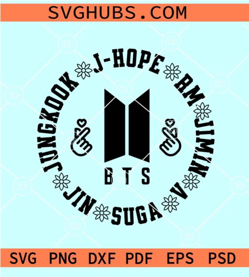 BTS members SVG, Adorable TinyTan Svg, Kpop Star Svg, BTS Logo Svg, Bts Lovers Svg