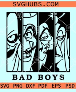 Bad Boys Villains SVG, Villains gents SVG, Bad Boys SVG, Disney Villains SVG