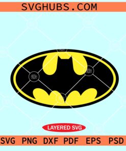 Batman logo SVG layered, Batman Begins SVG, Batman PNG DXF EPS