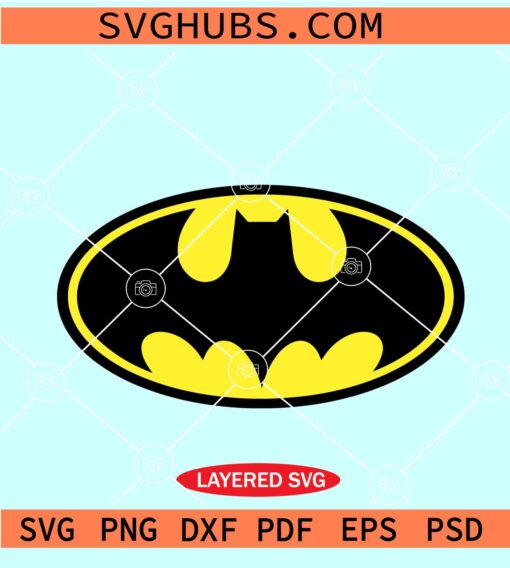 Batman logo SVG layered, Batman Begins SVG, Batman PNG DXF EPS