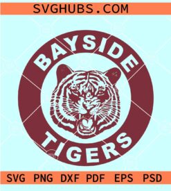 Bayside Tigers High School Logo SVG, Bayside Tigers Svg, Saved By The Bell Svg