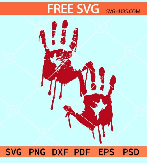 Bloody handprint svg free, Free Halloween svg, Bloody hands svg free, royalty free SVG