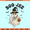 Boo Jee ghost with coffee SVG, Boo Jee ghost SVG, cute ghost SVG, iced coffee SVG, Halloween SVG
