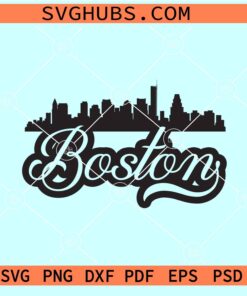 Boston city SVG, Boston City Skyline SVG, State of Massachusetts SVG