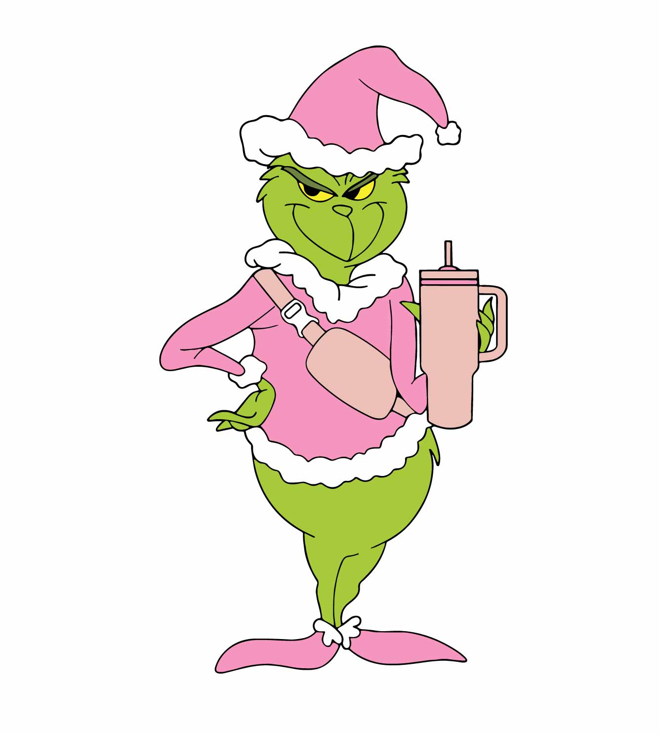 Pink Grinch SVG Bundle, Bougie Grinch SVG, Bad And Grinchy SVG