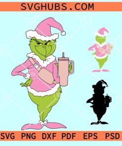 Basic Grinch Stanley Tumbler And Bag SVG, Santa Grinch Christmas SVG, Funny  Basic Grinch SVG PNG DXF EPS