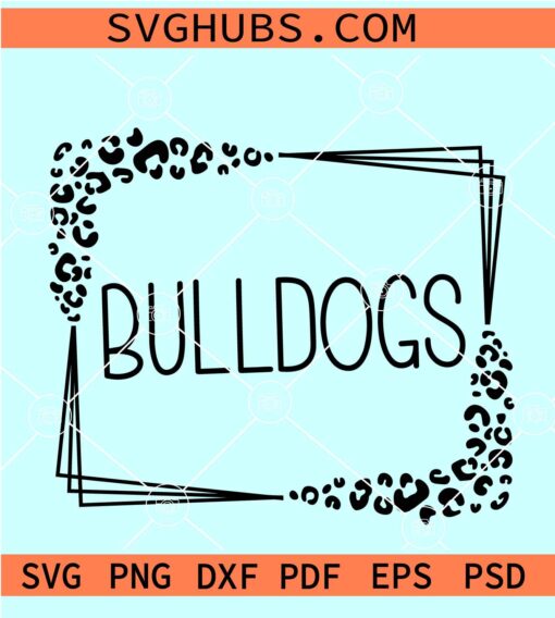 ulldogs Leopard print SVG, Georgia Bulldog SVG, Go Bulldogs Leopard SVG