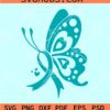 Butterfly Ovarian Cancer SVG, Teal Butterfly Ovarian Cancer SVG, Ovarian Cancer Shirt SVG