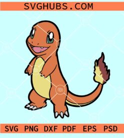 Charmander Svg Layered, Charmander Svg, Pokemon Chaermander SVG, cute Charmander SVG