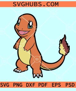 Charmander Svg Layered, Charmander Svg, Pokemon Chaermander SVG, cute Charmander SVG