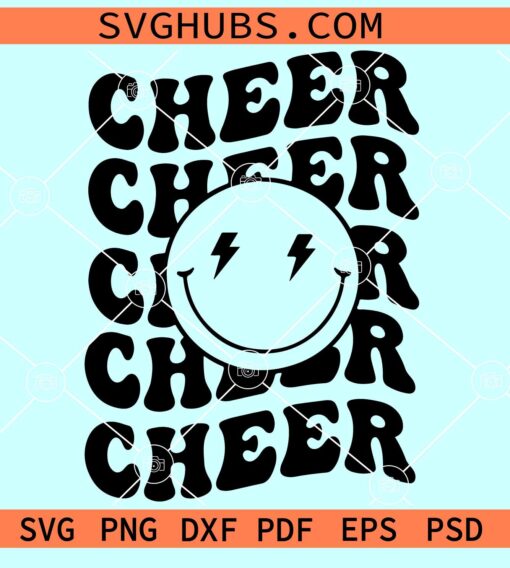 Cheer smiley face SVG, Cheer Smiling Face Svg, Cheerleader Smiley SVG file