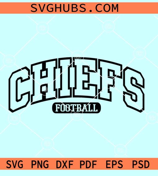 Chiefs football varsity font SVG, Kansas City Chiefs SVG, Kansas City Football SVG