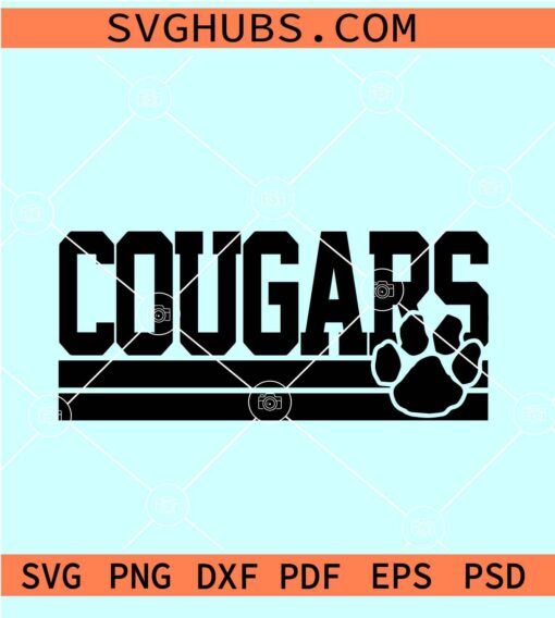 Cougars SVG, Washington State Cougars Football svg, Cougars Football Team SVG