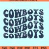 Dallas Cowboys retro wavy SVG, Dallas Cowboys Football SVG, Football SVG