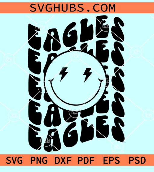 Eagles smiley face SVG, Eagles Smiley SVG, Philadelphia Eagles SVG, NFL Football Team SVG