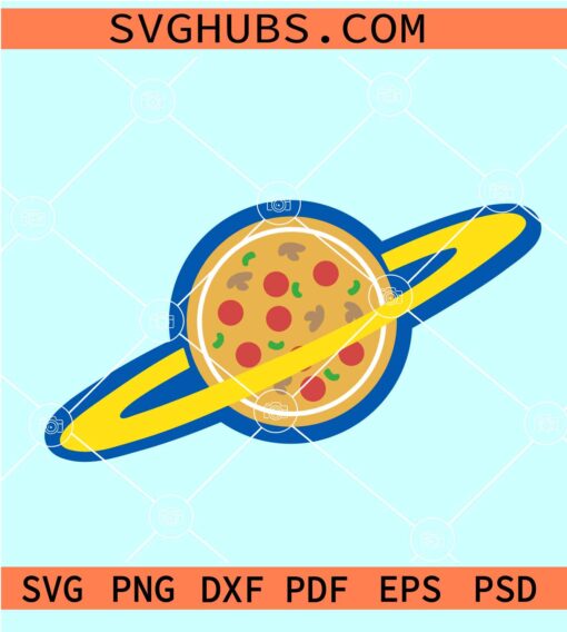 Funny Pizza planet SVG, Pizza SVG, Pizza logo SVG, Pizza lover SVG