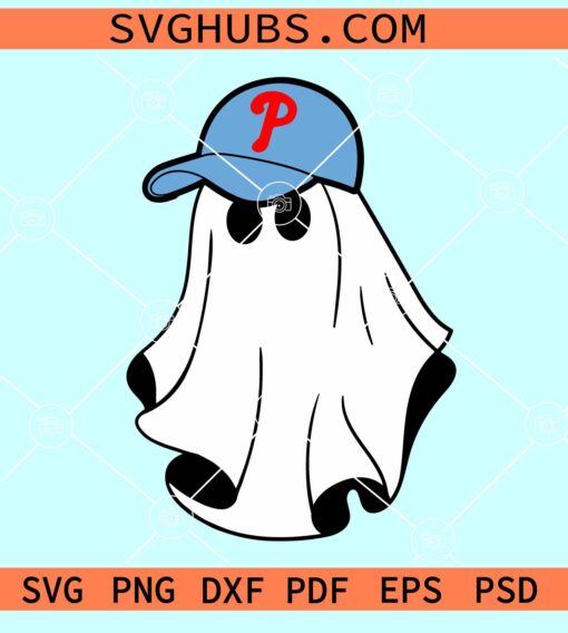 Ghost Phils Fans SVG,  Philadelphia Boo Halloween SVG, Ghost Philly Take October SVG