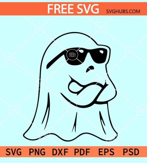 Ghost SVG free, ghost sunglasses svg free, Halloween SVG free, Free ghost SVG