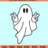 Ghost peace sign SVG, Hot ghoul Halloween SVG, Halloween ghost SVG, cute ghost SVG