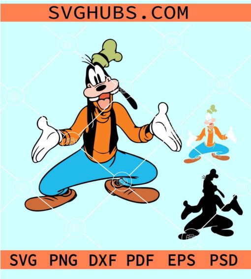 Goofy layered SVG, Funny Goofy Svg, Cartoon Svg, Disney Svg, Disney Goofy SVG