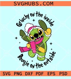 Grinch on the inside Bougie on the outside SVG, Mean Green Guy SVG
